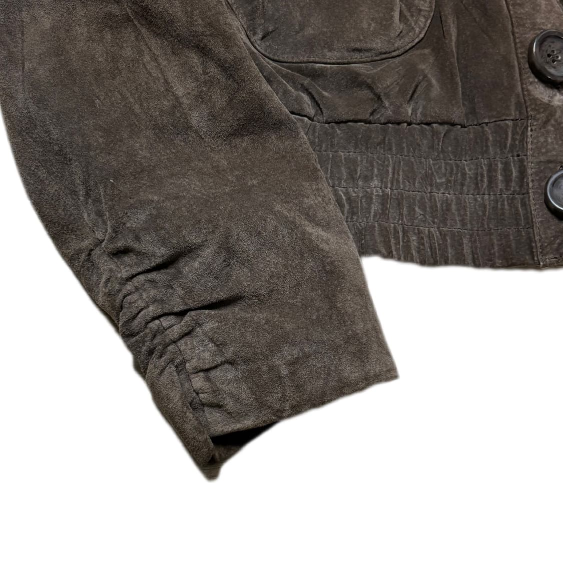 Vintage Suede Leather Crop Jacket 상품이미지3