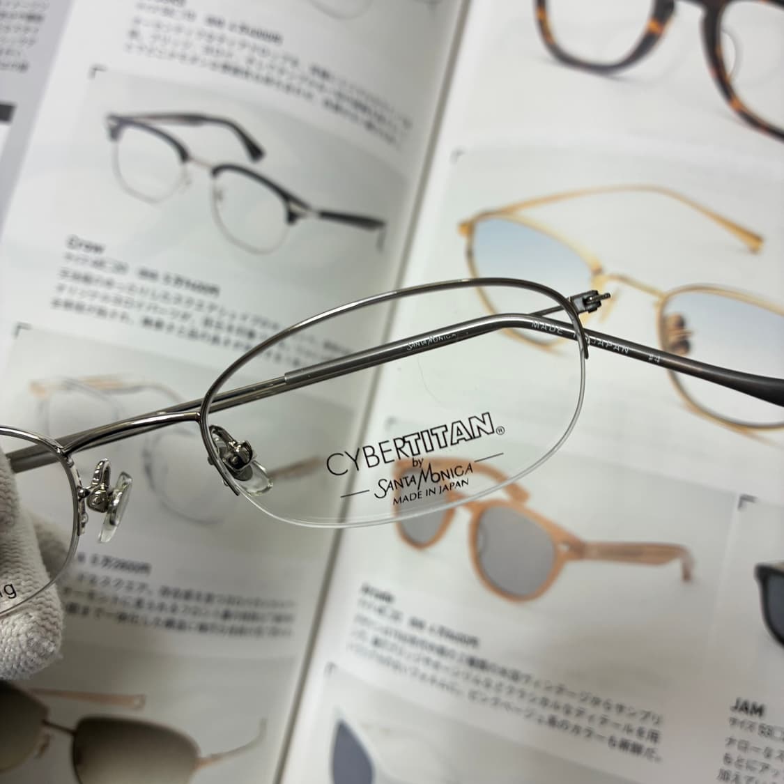 SANTA MONICA 산타모니카 반무테 실버 티타늄 일본 안경 상품이미지2