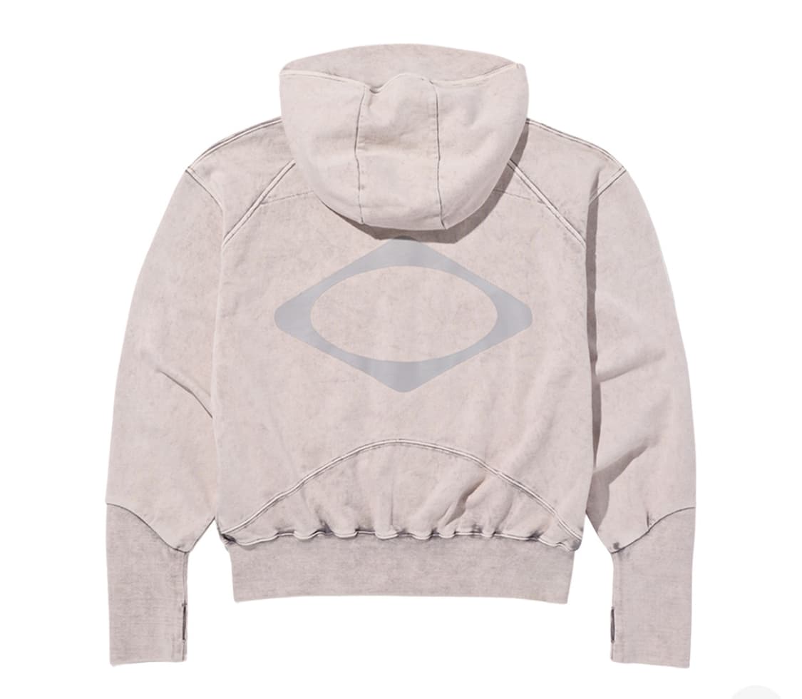 미스치프 빅 포켓 후드 블리치드 핑크 그레이 후드집업 상품이미지1