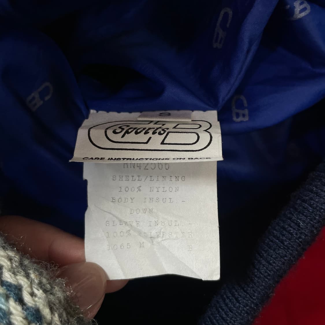 CB 스포츠 레드 나일론 폴리 패딩 점퍼 자켓 S 상품이미지7