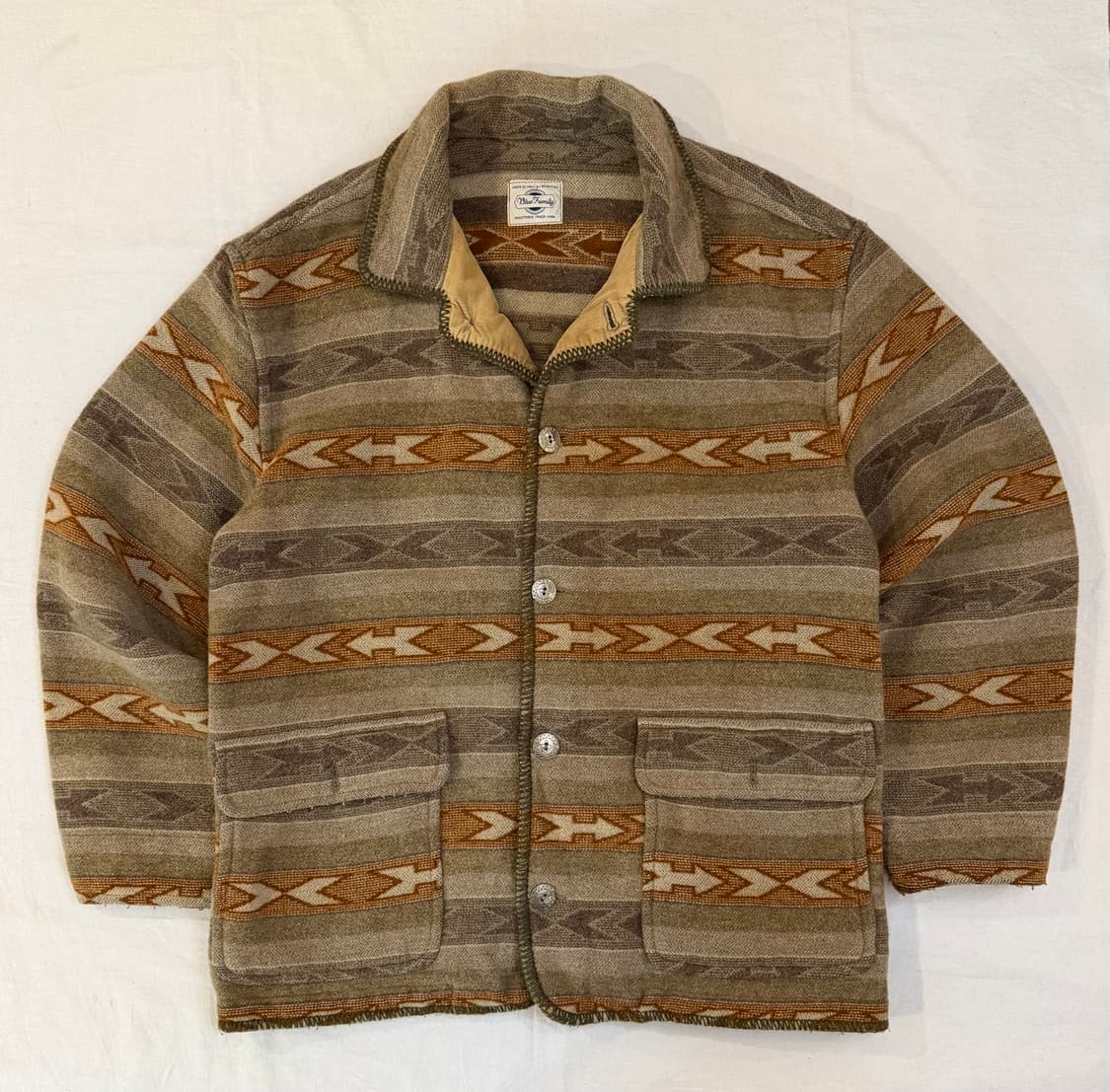 90s 블루 패밀리 나바호 아즈텍 콘초자켓 이태리 메이드 상품이미지1