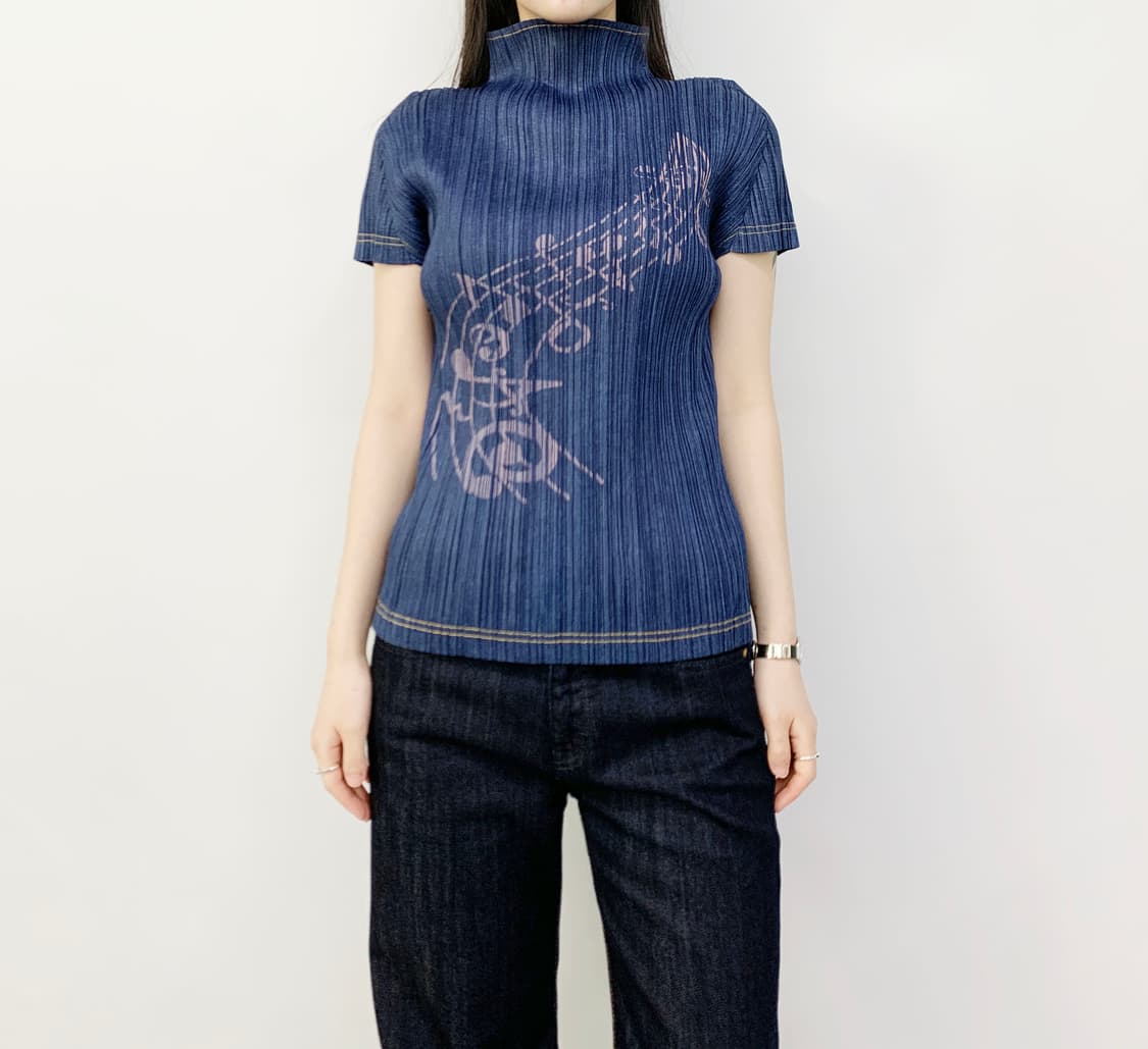 플리츠 플리즈 반팔 블라우스 상품이미지2