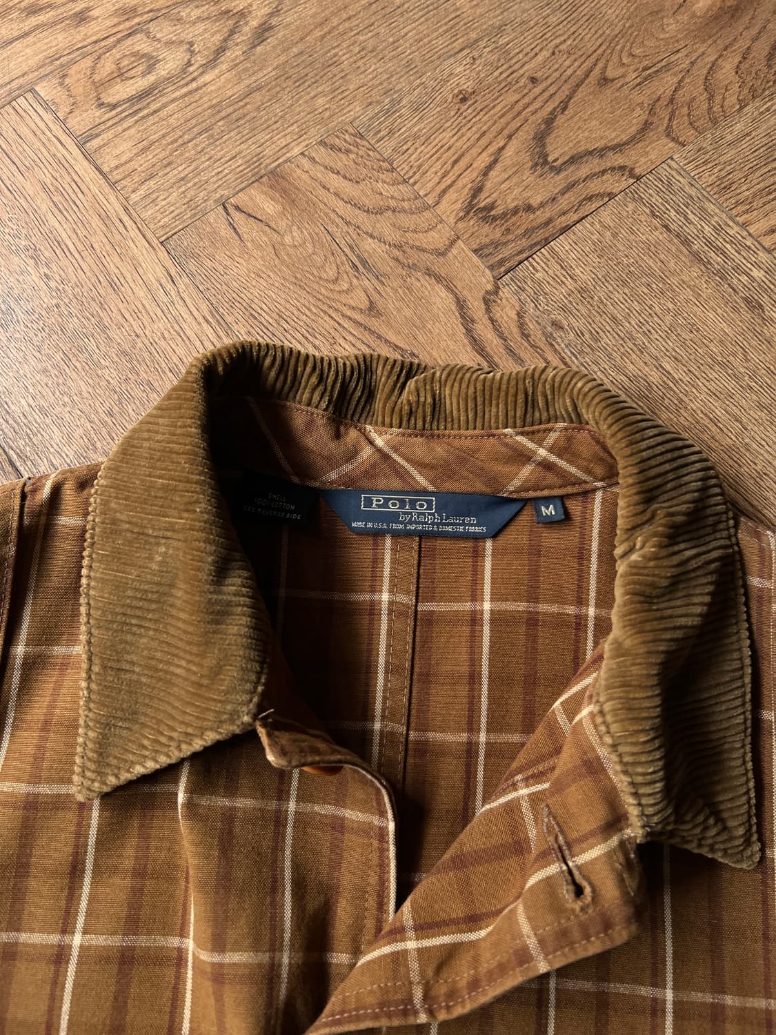 [M]폴로 랄프로렌 Made in USA 브라운 타탄체크 헌팅 자켓 상품이미지2