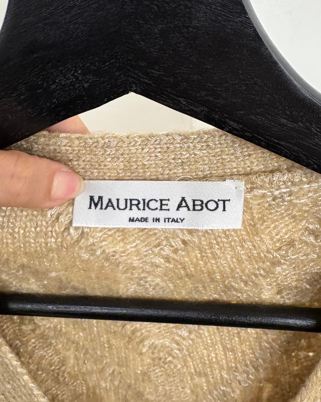 maurice abot 베이지 메리노울 브이넥 가디건 상품이미지7
