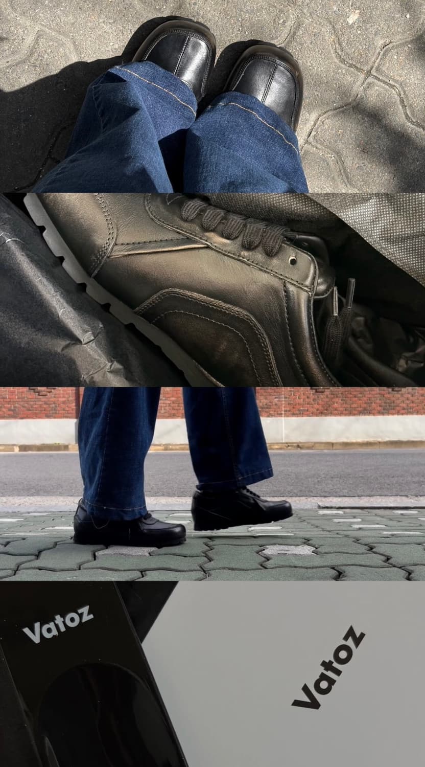 무배)남•녀공용)바토즈/무신사 ) ( 걍새거급 VTZ 서리 블랙 스니커즈 상품이미지2