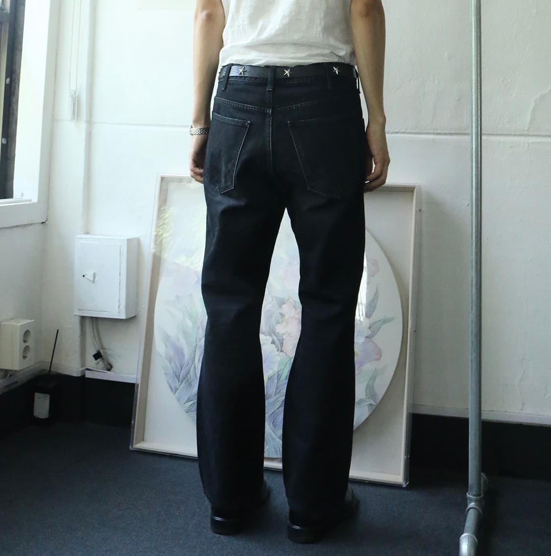 토가 비릴리스 블랙 플레어 데님 팬츠  상품이미지1