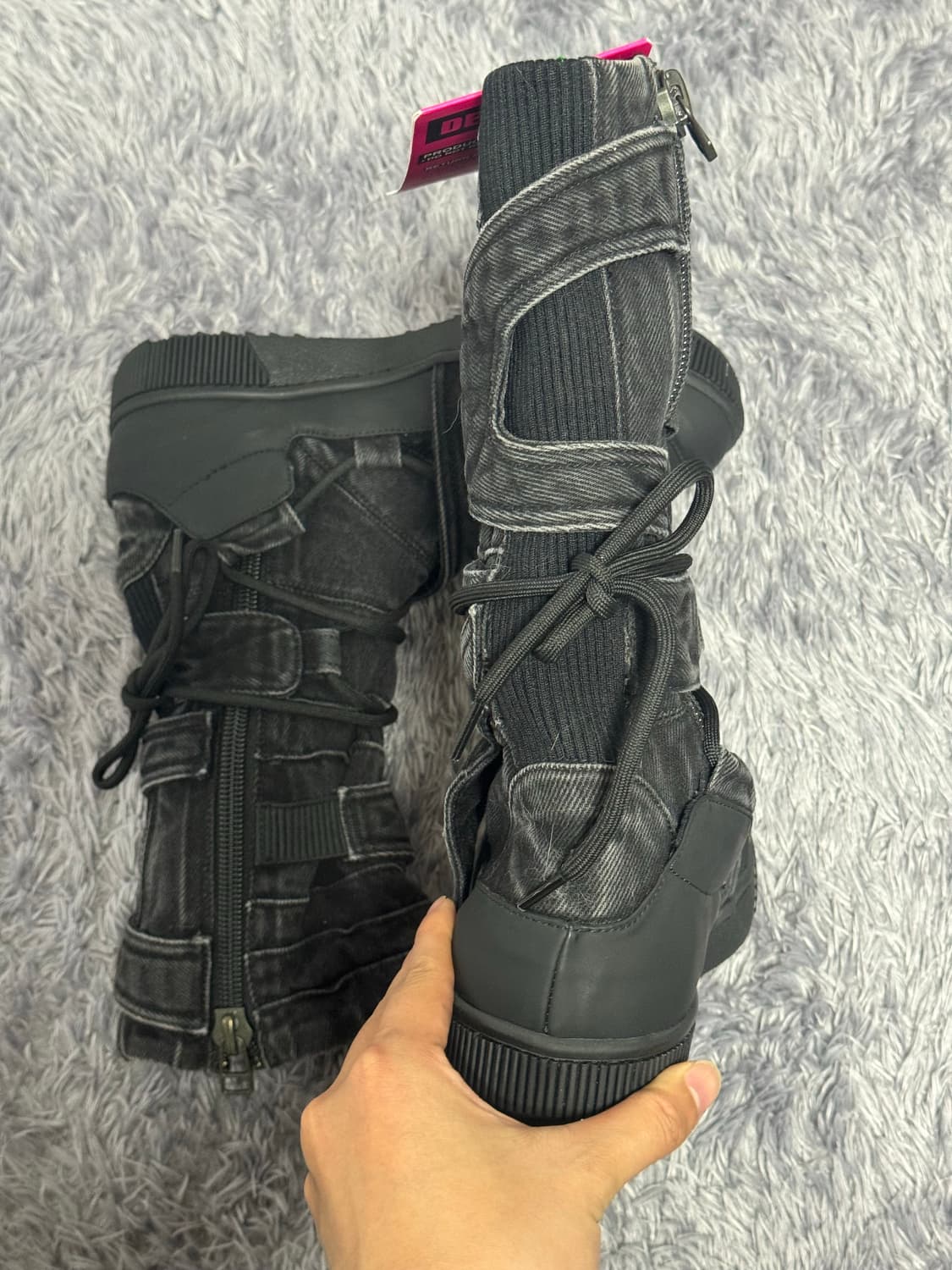 데모바자(DEMOBAZA) 하이탑 블랙 상품이미지7