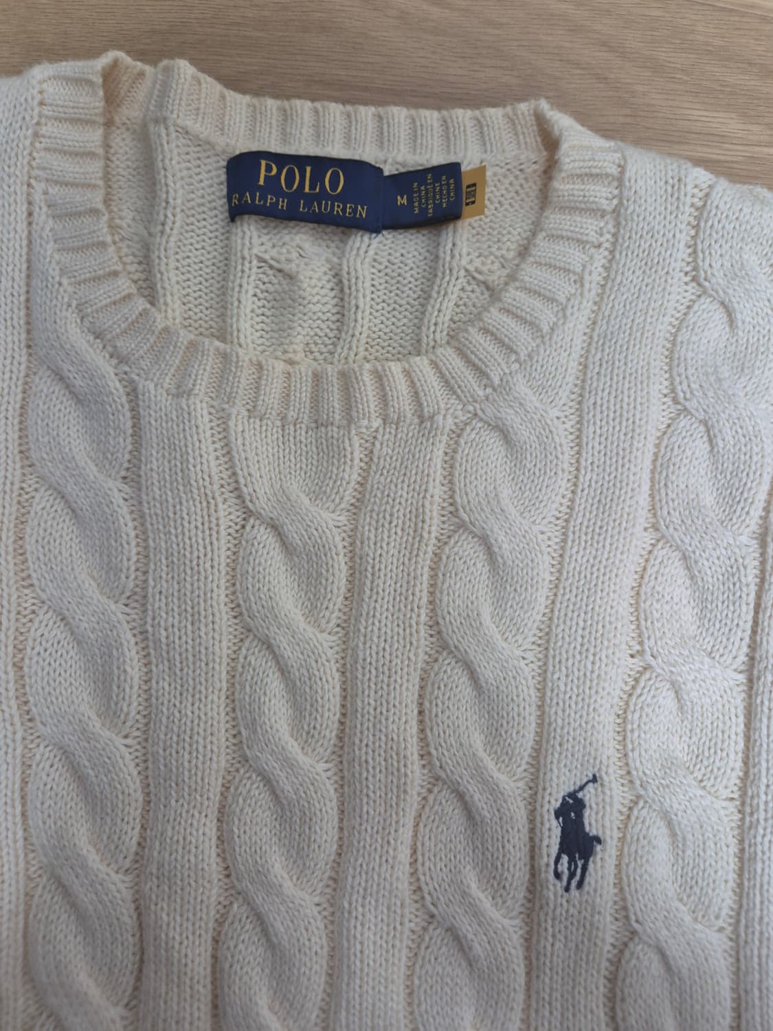 폴로 케이블 니트 코튼 스웨터 상품이미지3