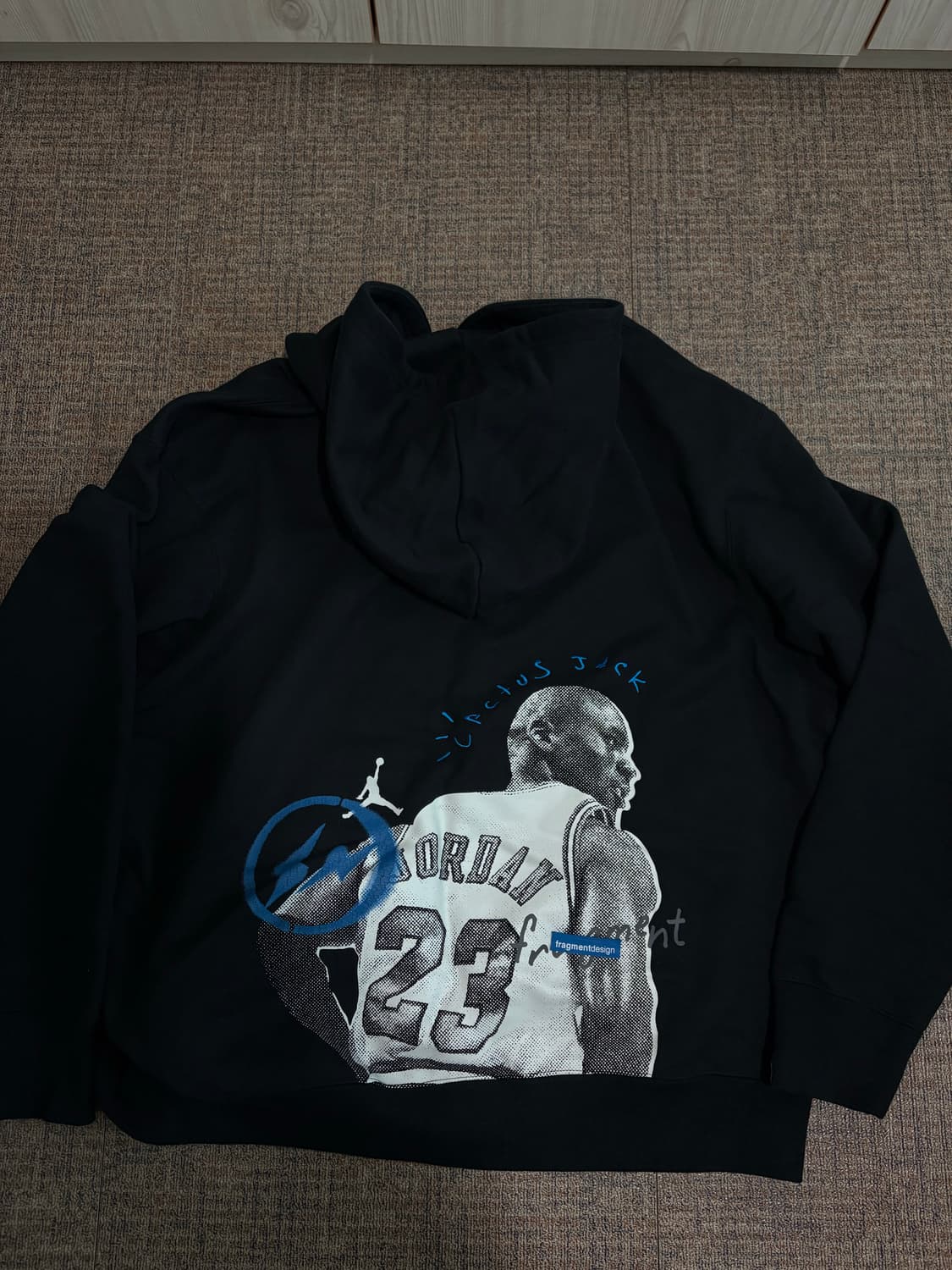조던 x 트래비스 스캇 x 프라그먼트 후드 블랙 상품이미지2
