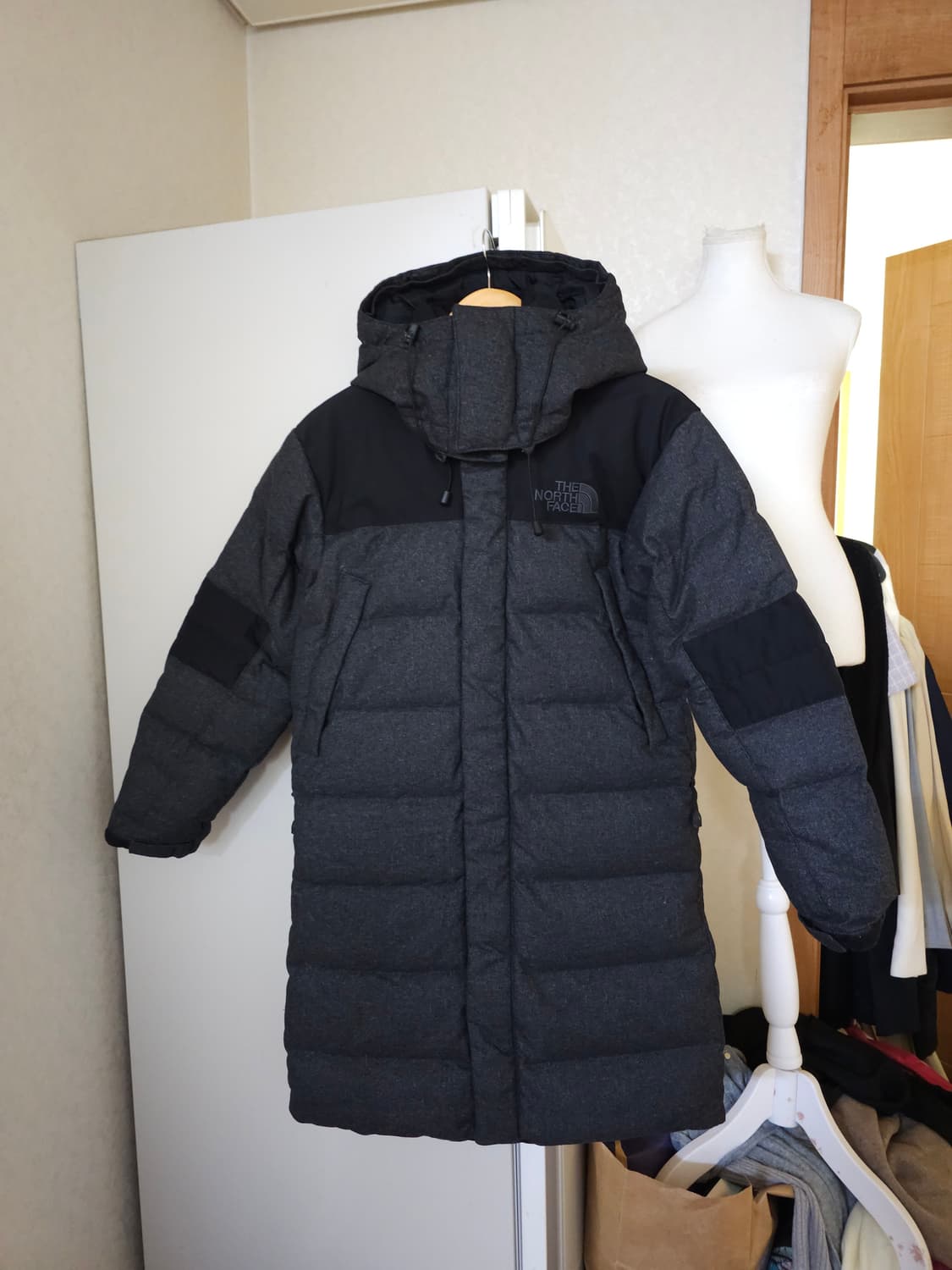 노스페이스 구스다운패딩 그레이 여성 상품이미지1