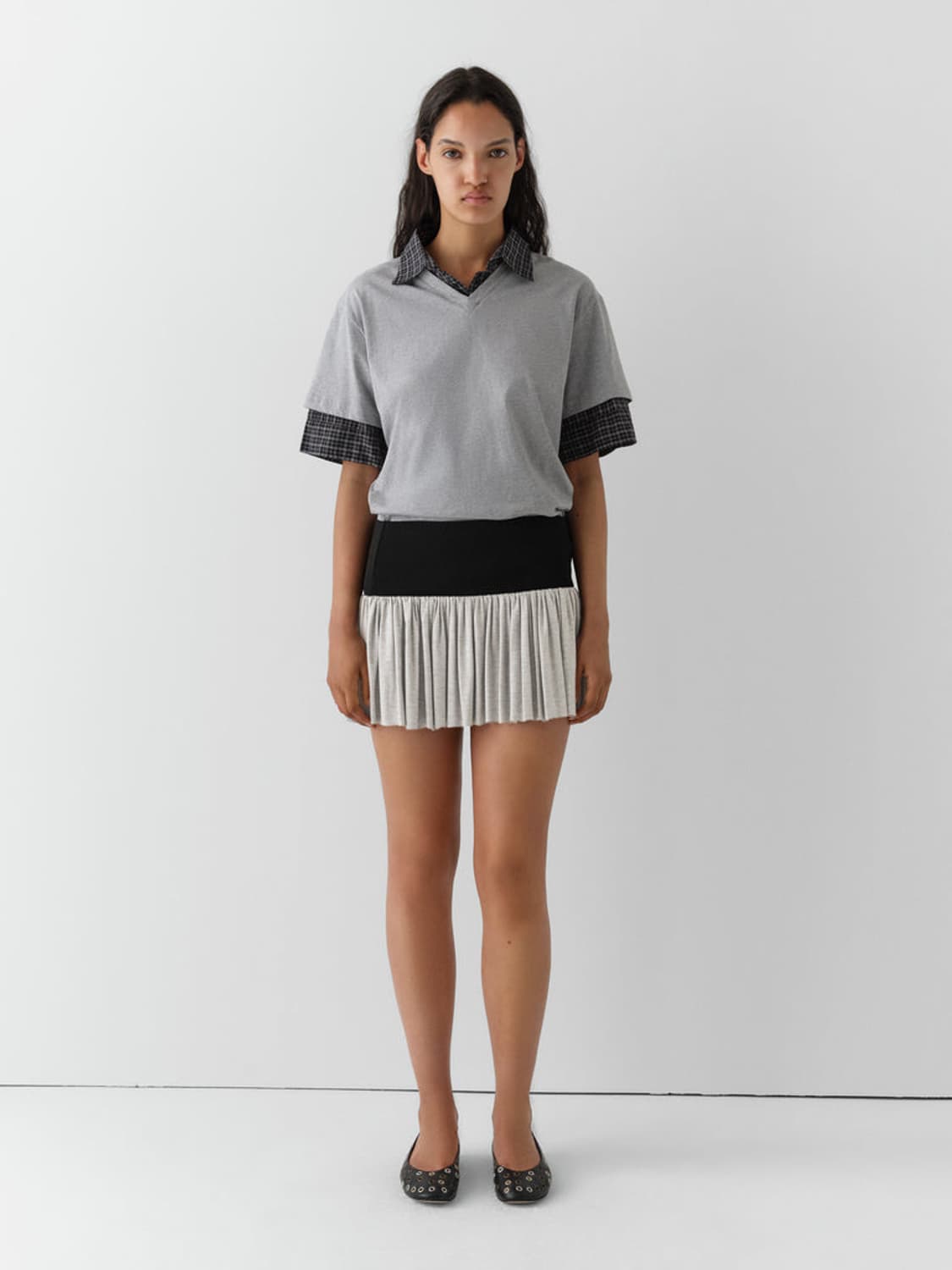 [S,M]기마구아스 Charlie 스커트/그레이 상품이미지4