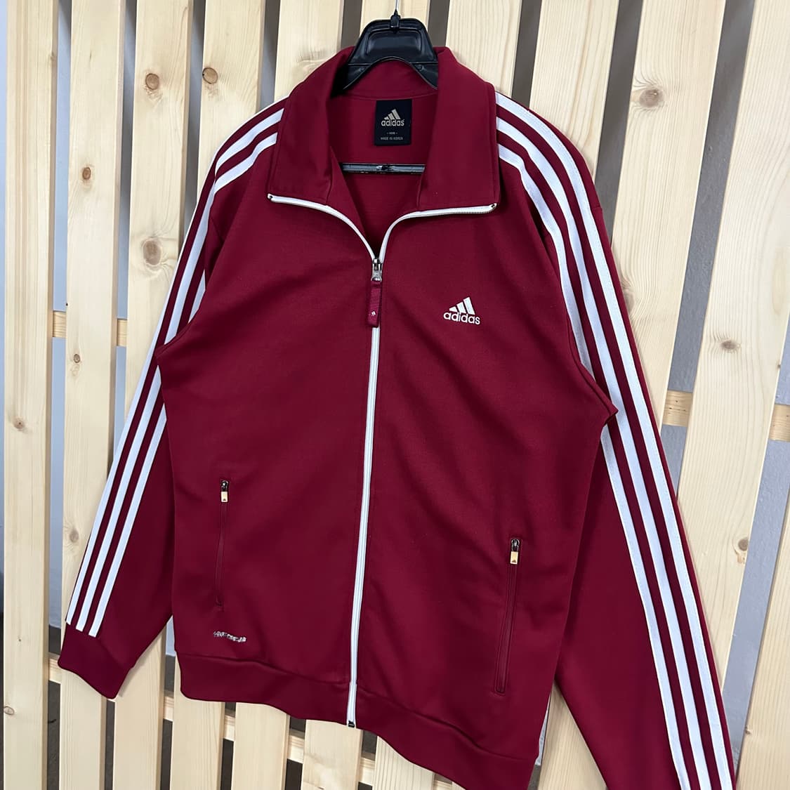 (M) 아디다스 버건디 져지 트랙탑 상품이미지2