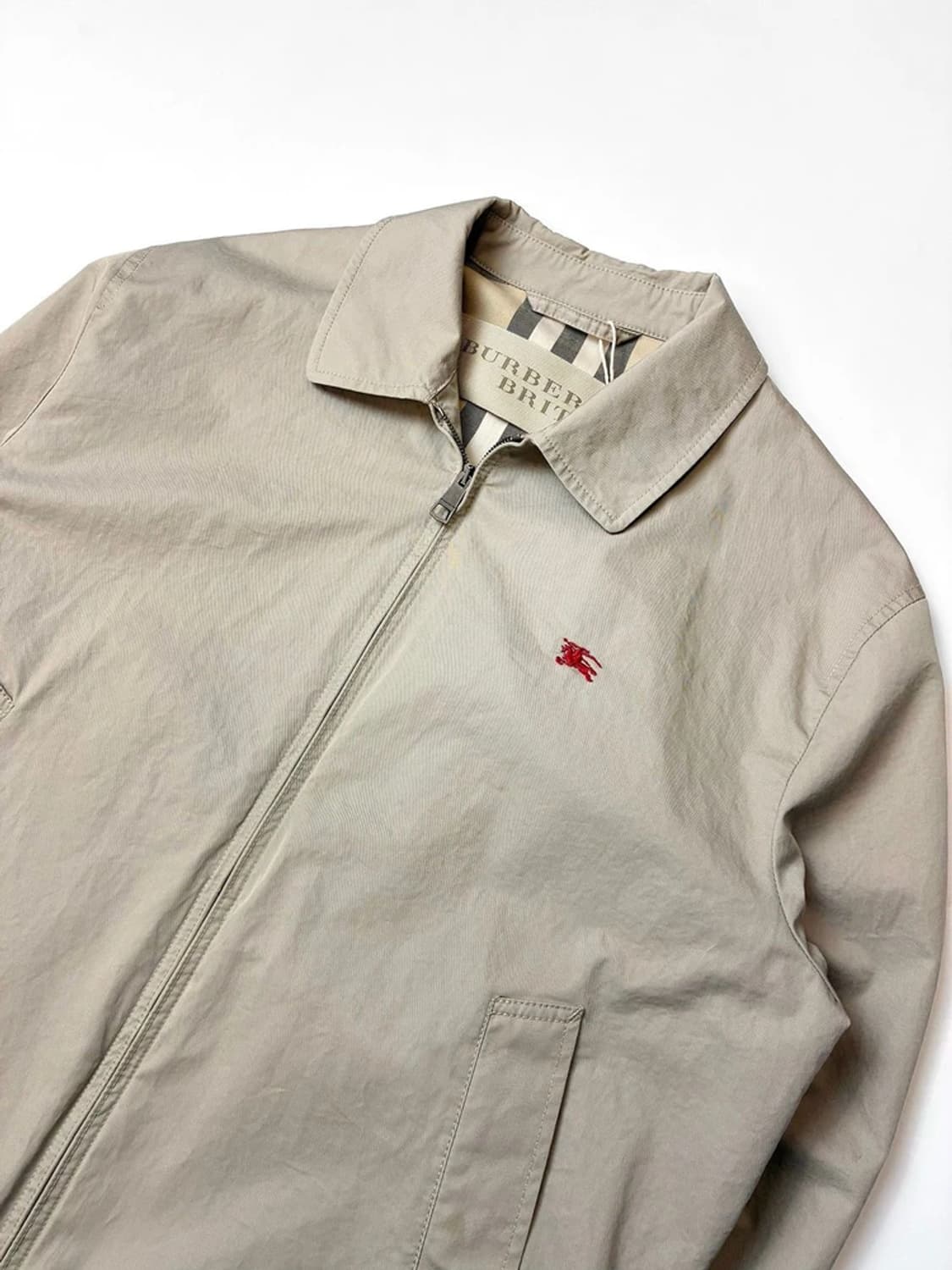 버버리 브릿 기마로고 코튼 블루종 자켓 PN5616    상품이미지3