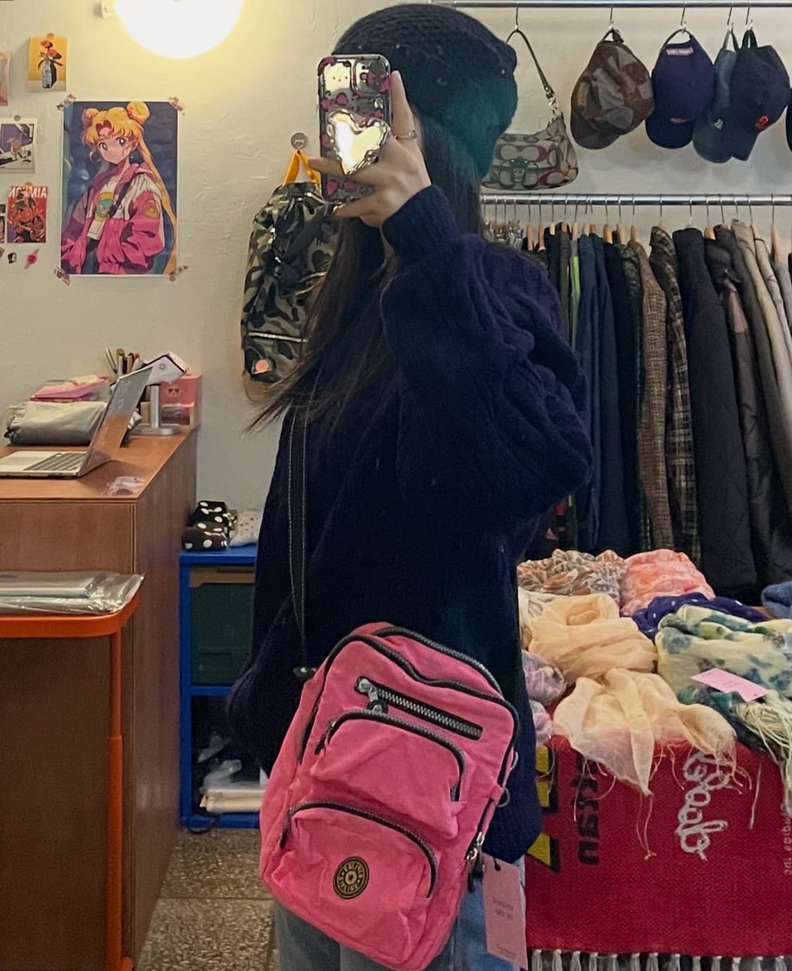 키플링 핑크 크로스백  상품이미지2