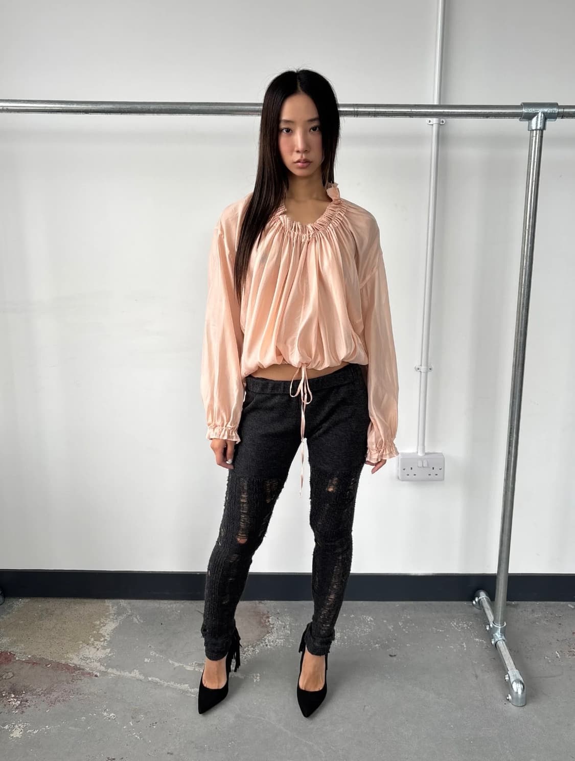 Zucca 울 데미지 레깅스 팬츠 상품이미지1