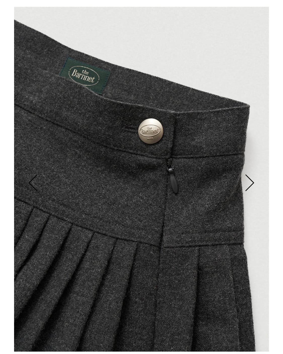 더바넷 Karelian Pleats Mini Skirt_Charcoal 상품이미지2