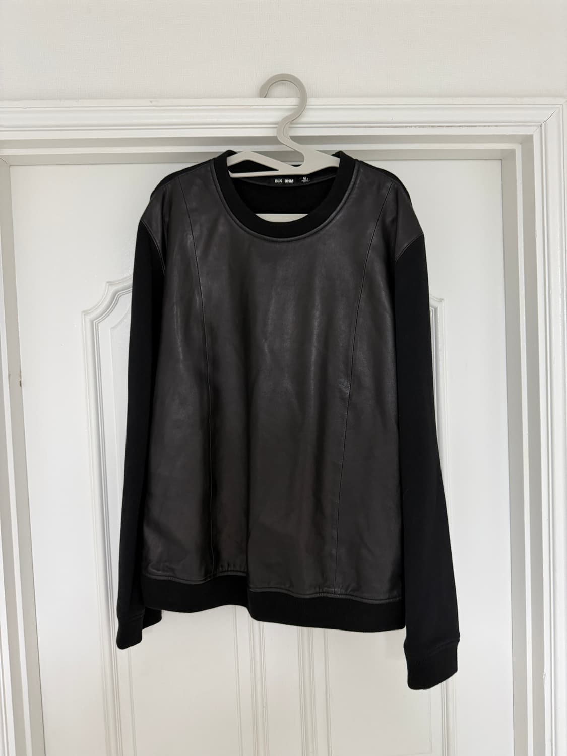 Blk Dmn 가죽 패치 맨투맨 m 상품이미지1