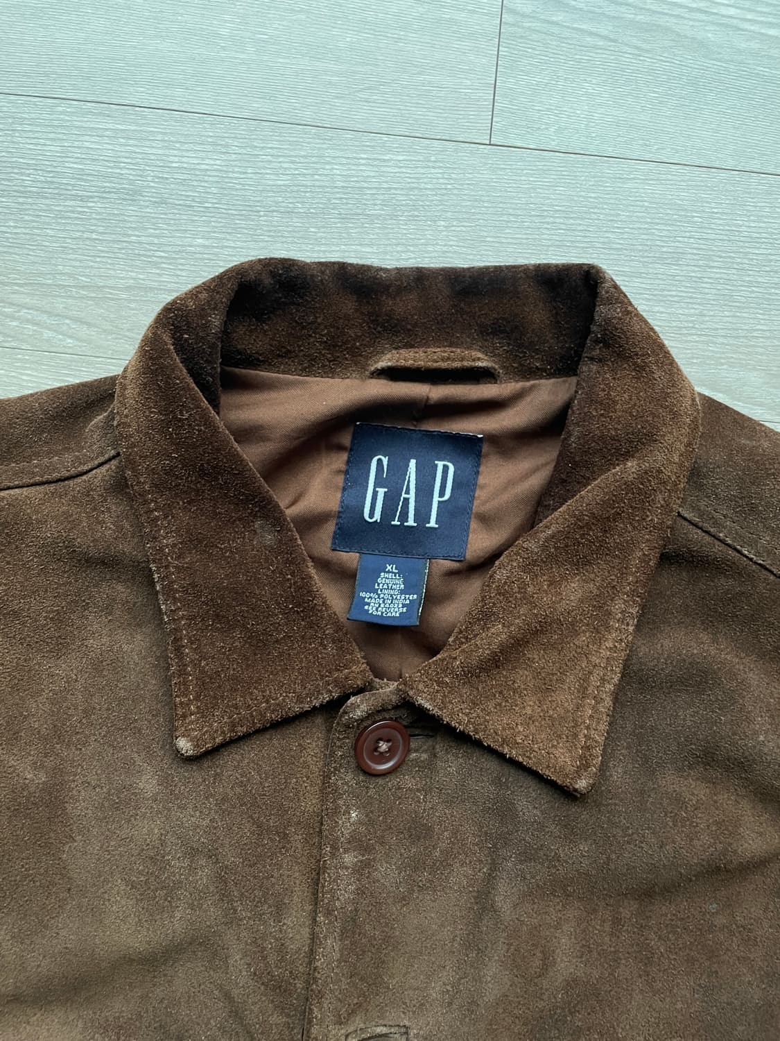 90s 올드갭 스웨이드 셔츠 자켓 레더 상품이미지3