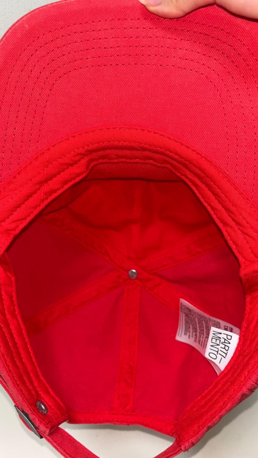 VTG 워시드 선라이트 볼 캡 레드 상품이미지3