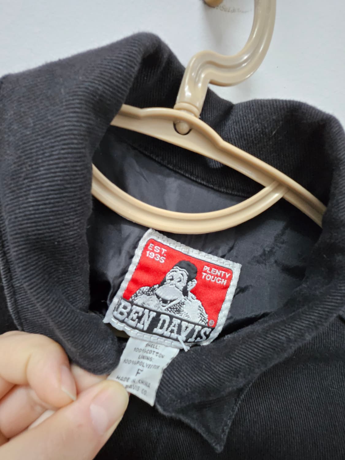 벤 데이비스 블랙 커버올 워크자켓 상품이미지4