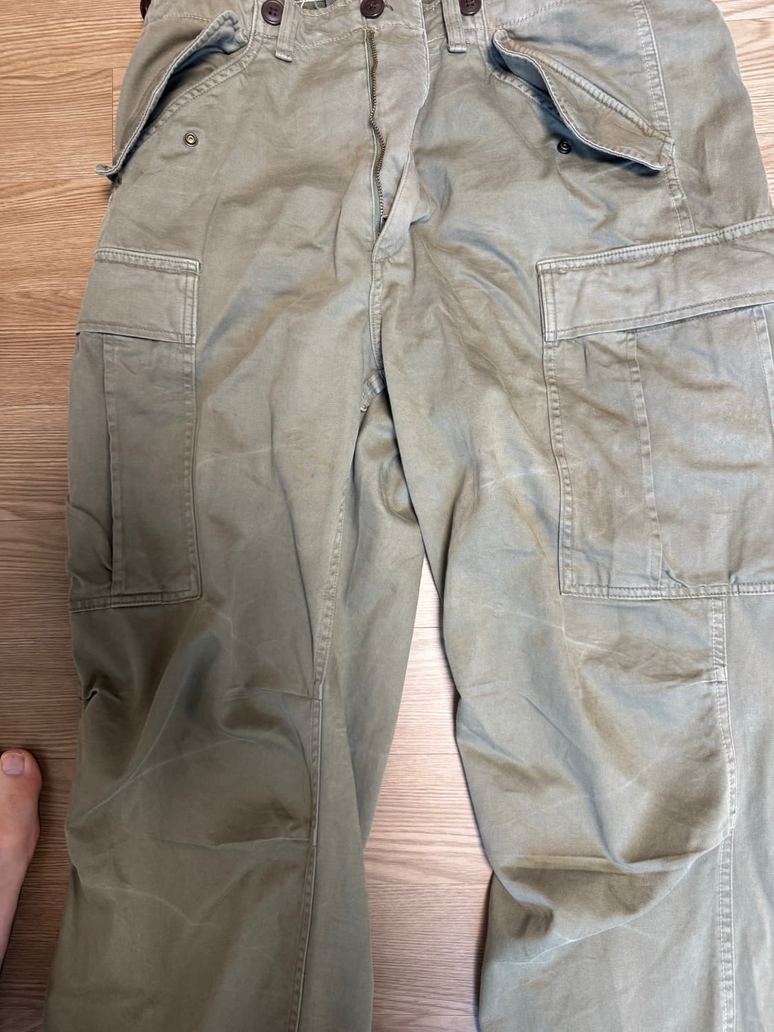 폴로 랄프로렌 립스탑 카고 33-32 카키 팬츠 / 덱스 착용 상품이미지3