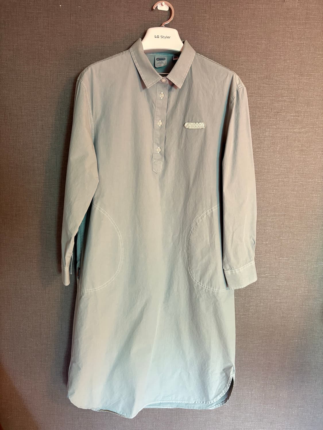 OUTDOOR 셔츠형 원피스 FREE 상품이미지1