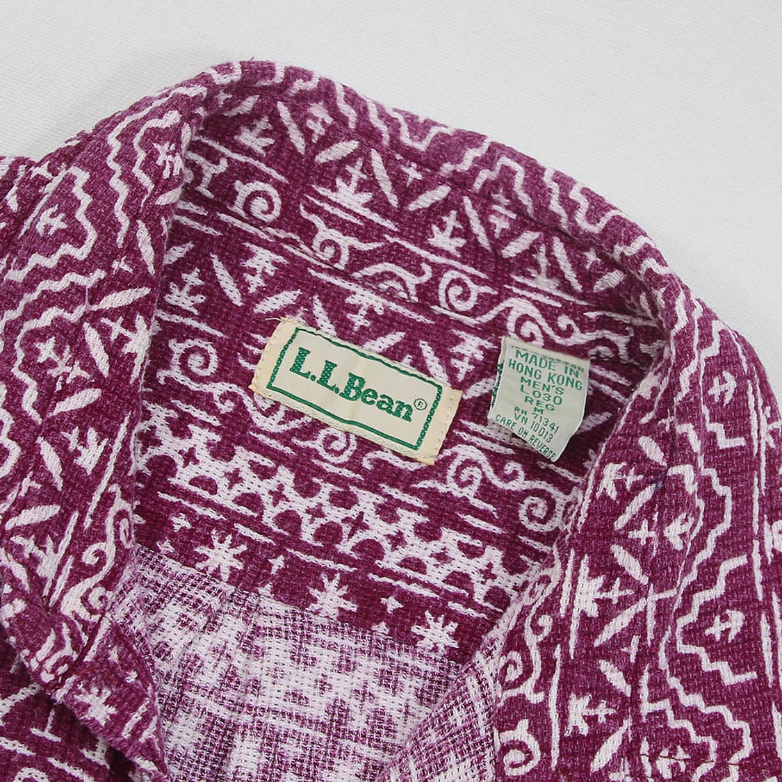 (착용컷) L.L.Bean 패턴 반팔 셔츠 (남성용 100) 상품이미지6
