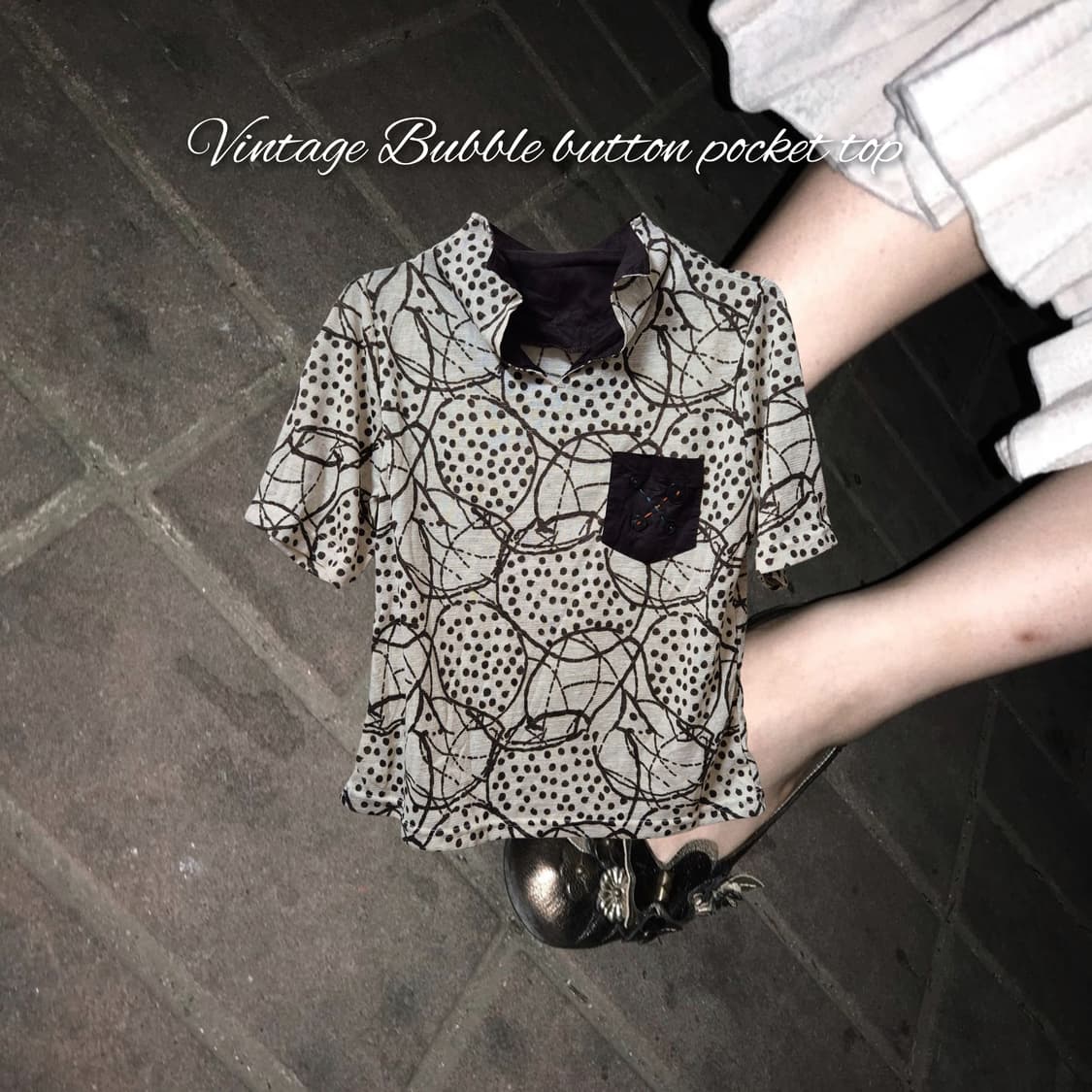 Vintage Bubble button pocket top 상품이미지1