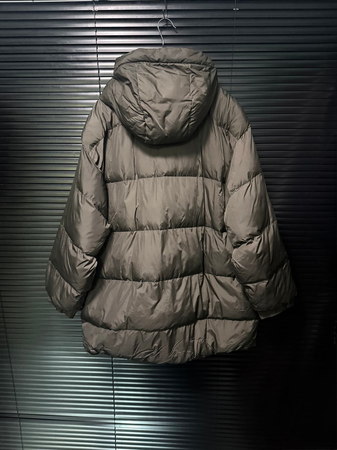 유니클로U 르메르 콜라보 카키 후드 후디 패디드 패딩 코트 하이넥 야상  상품이미지5