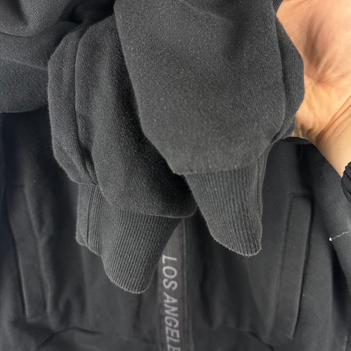 L) 게스 레터링 후드집업 블랙 상품이미지4