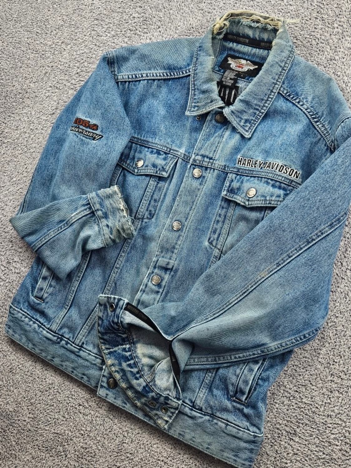 할리데이비슨 105주년 바앤실드 데님 트러커 자켓 ( L )/11583 상품이미지4