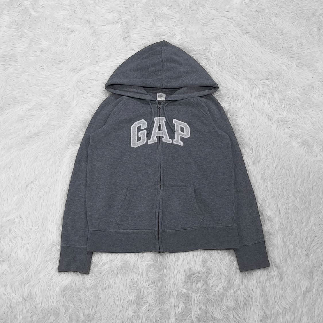 갭 GAP 스펠 로고 후드집업 그레이 상품이미지2