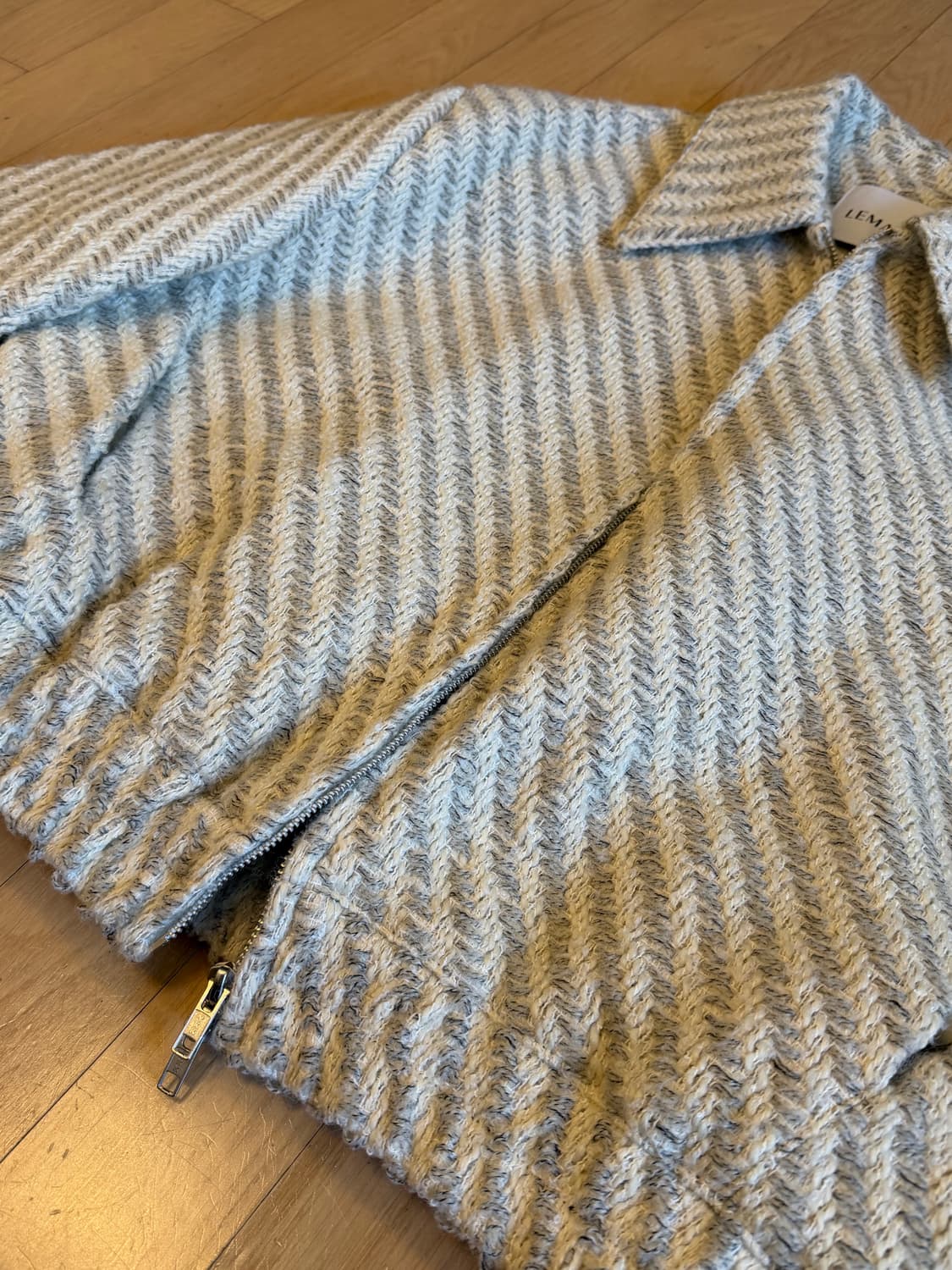 르마드 트위드 자켓 블루종 - 아이보리 (정가 28만원) 상품이미지2