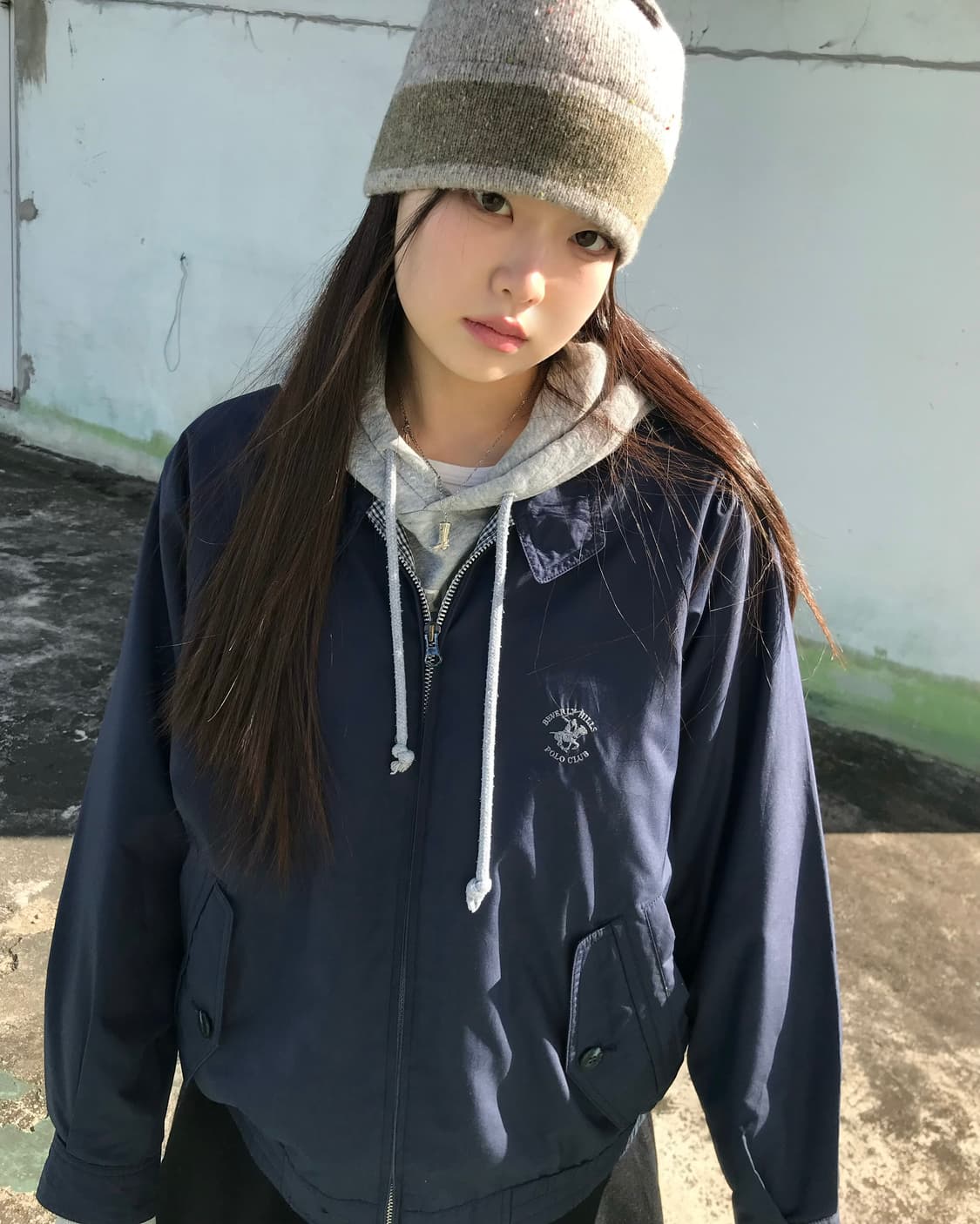 Beverly Hills Polo Club 네이비 집업 자켓  상품이미지1