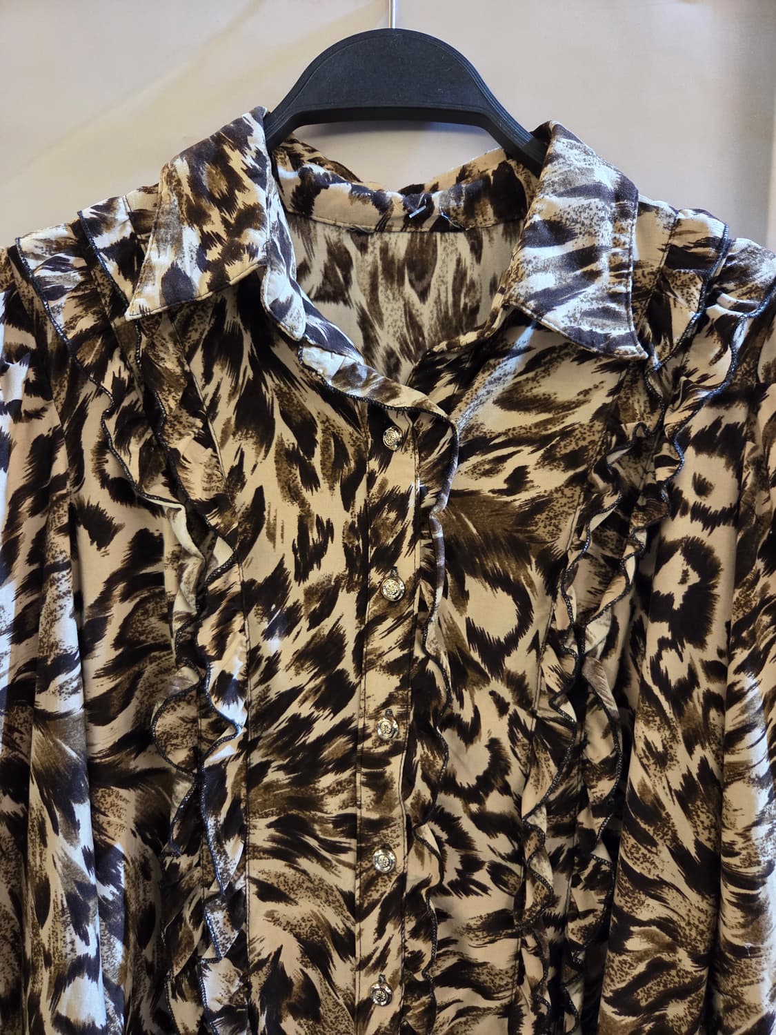 🌟💅갸루특집🌟갸루 호피 블라우스 상품이미지4