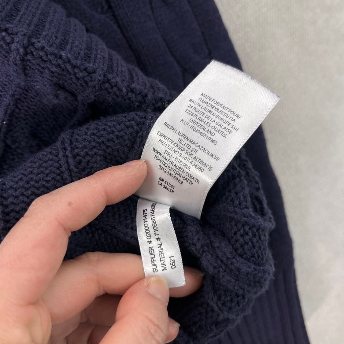105 폴로랄프로렌 꽈배기 네이비 니트 상품이미지6