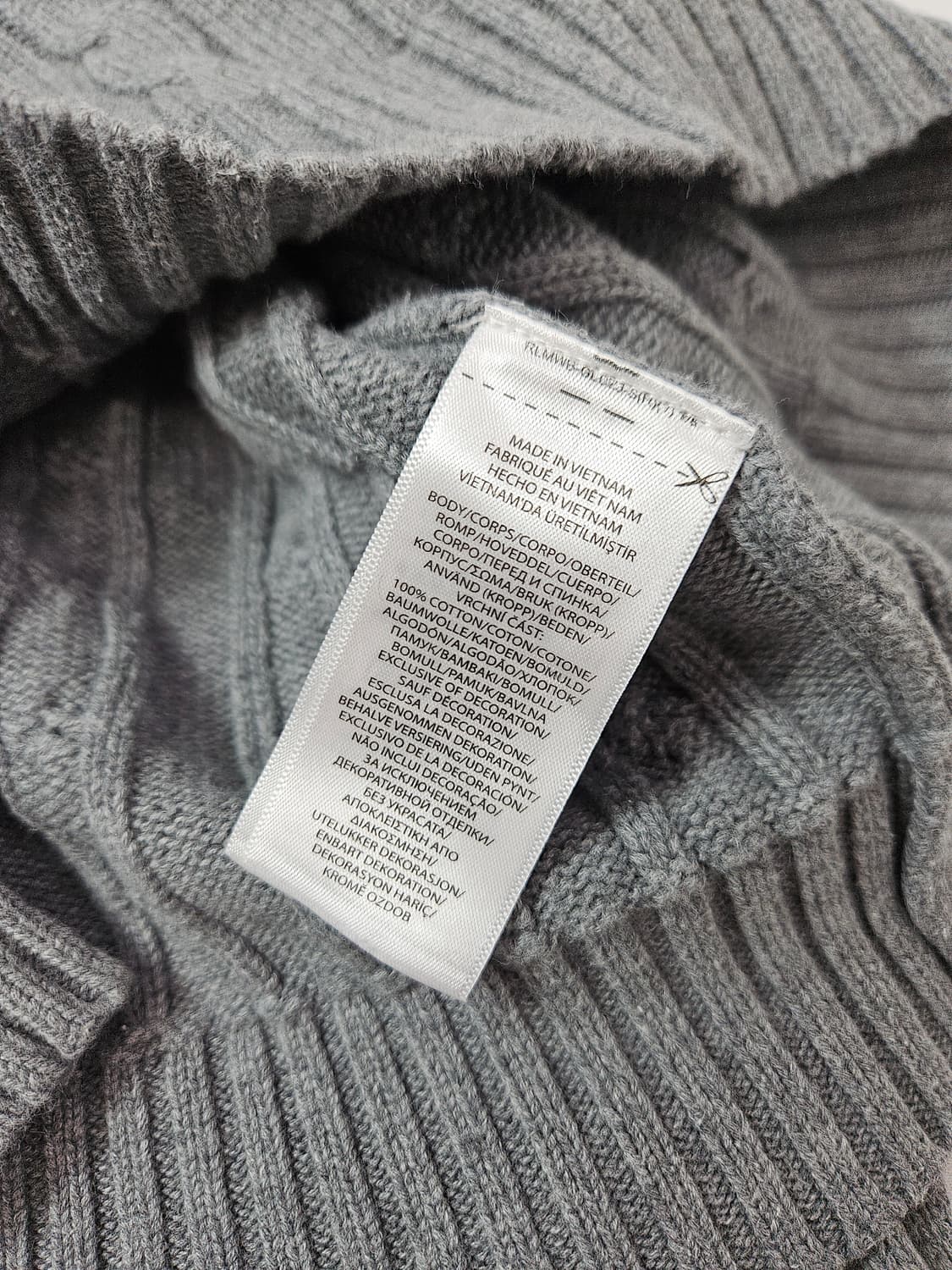 폴로 랄프로렌 신형 케이블니트 꽈배기 스웨터 여성 S 그레이 상품이미지5