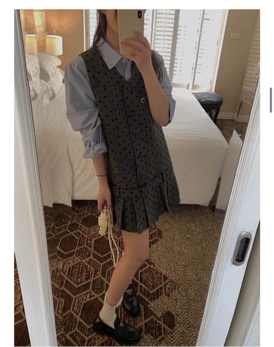 인페어즈 도트 로우 원피스 판매 상품이미지2