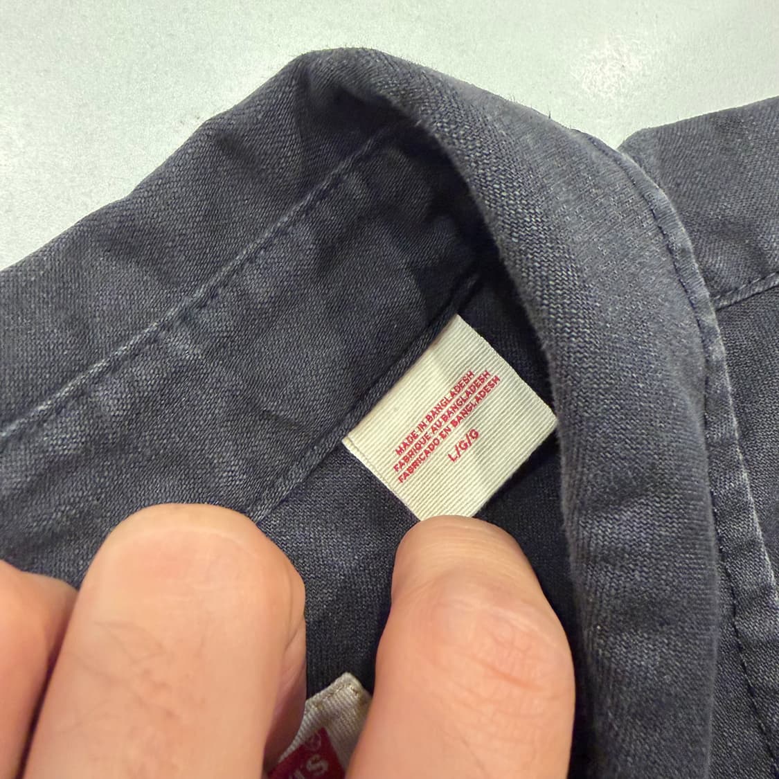 [L] 리바이스 블랙 웨스턴 데님 셔츠 B334 상품이미지4