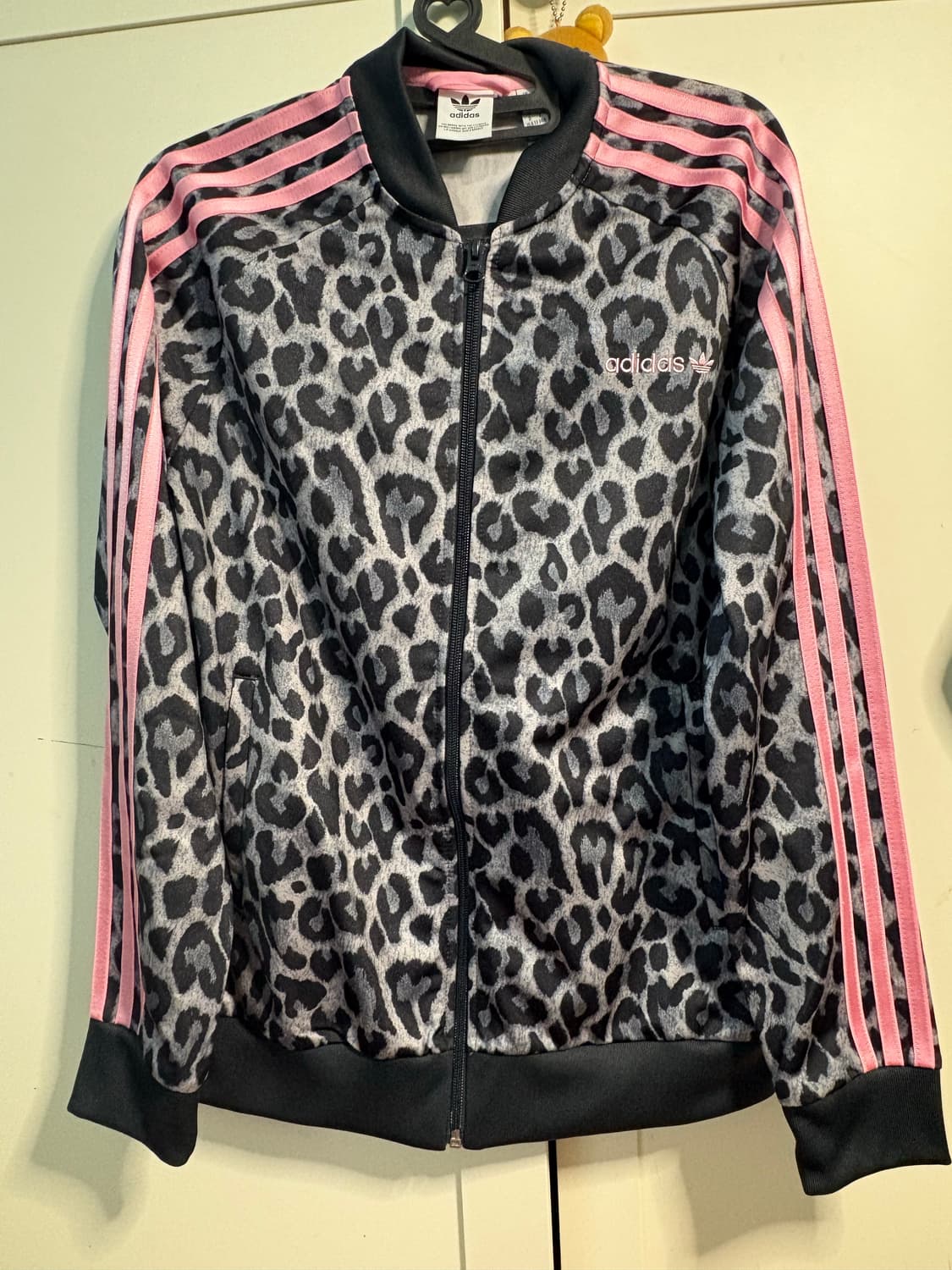 빈티지 희귀템 아디다스 호피 핑크삼선 후드집업 상품이미지1