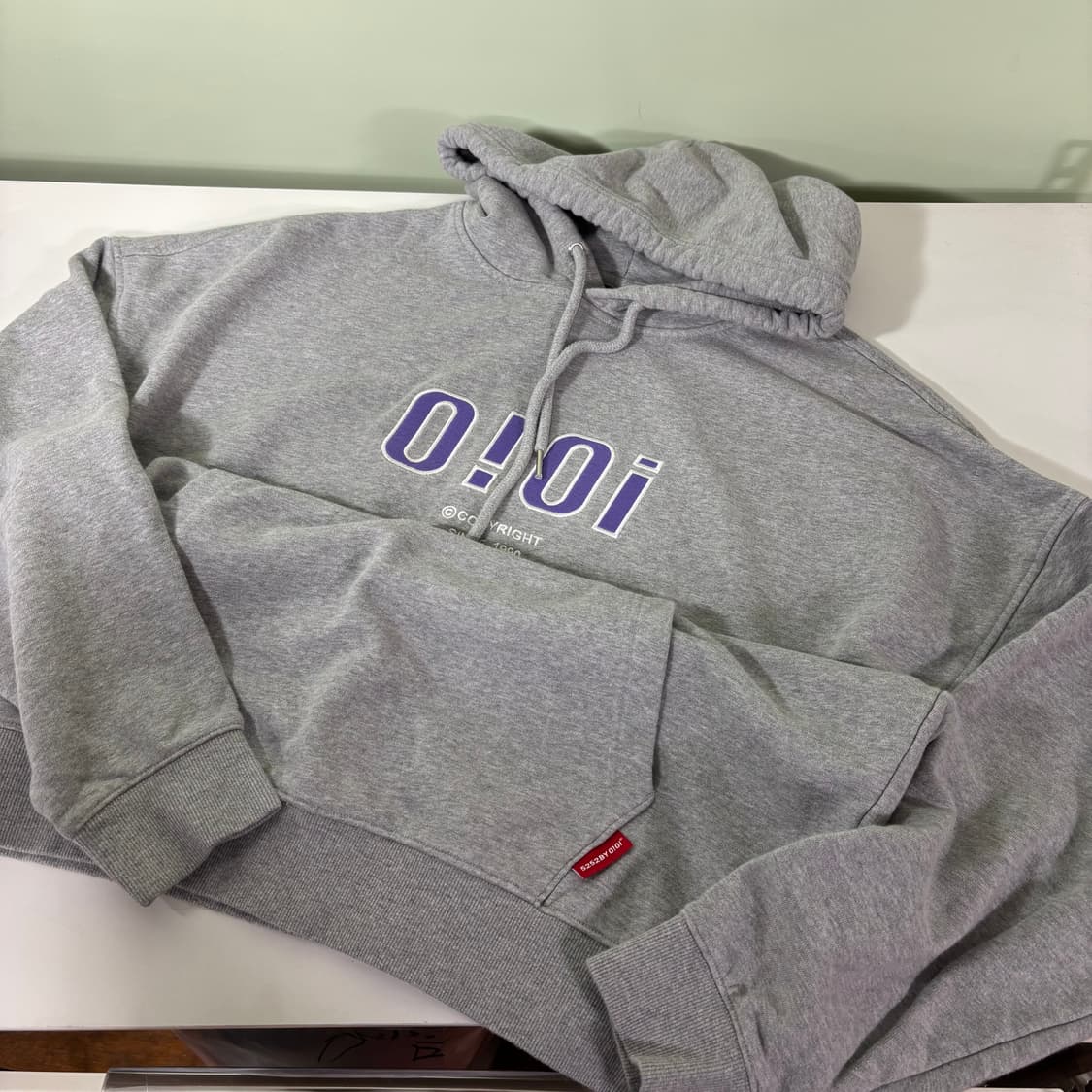 L 5252 BY OIOI 그레이 후드티 상품이미지1