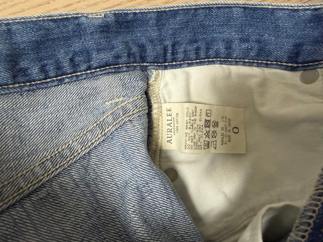 [0] 오라리 셀비지 데님 22ss 상품이미지6