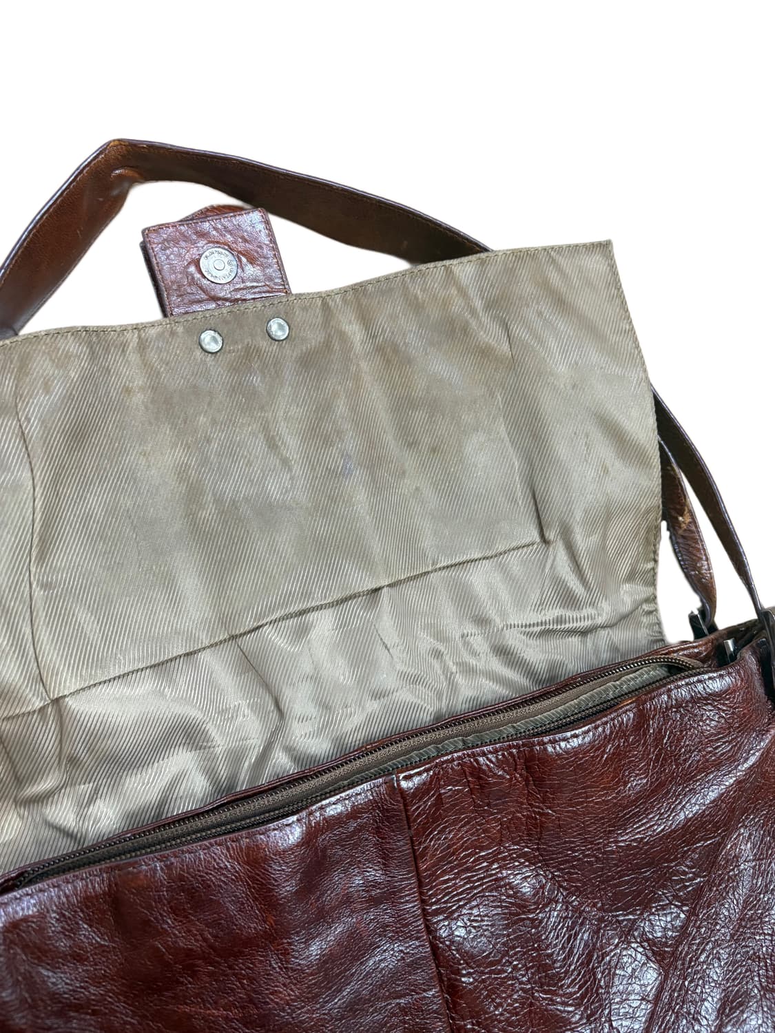   빈티지 브라운 가죽 버클 숄더백  상품이미지2