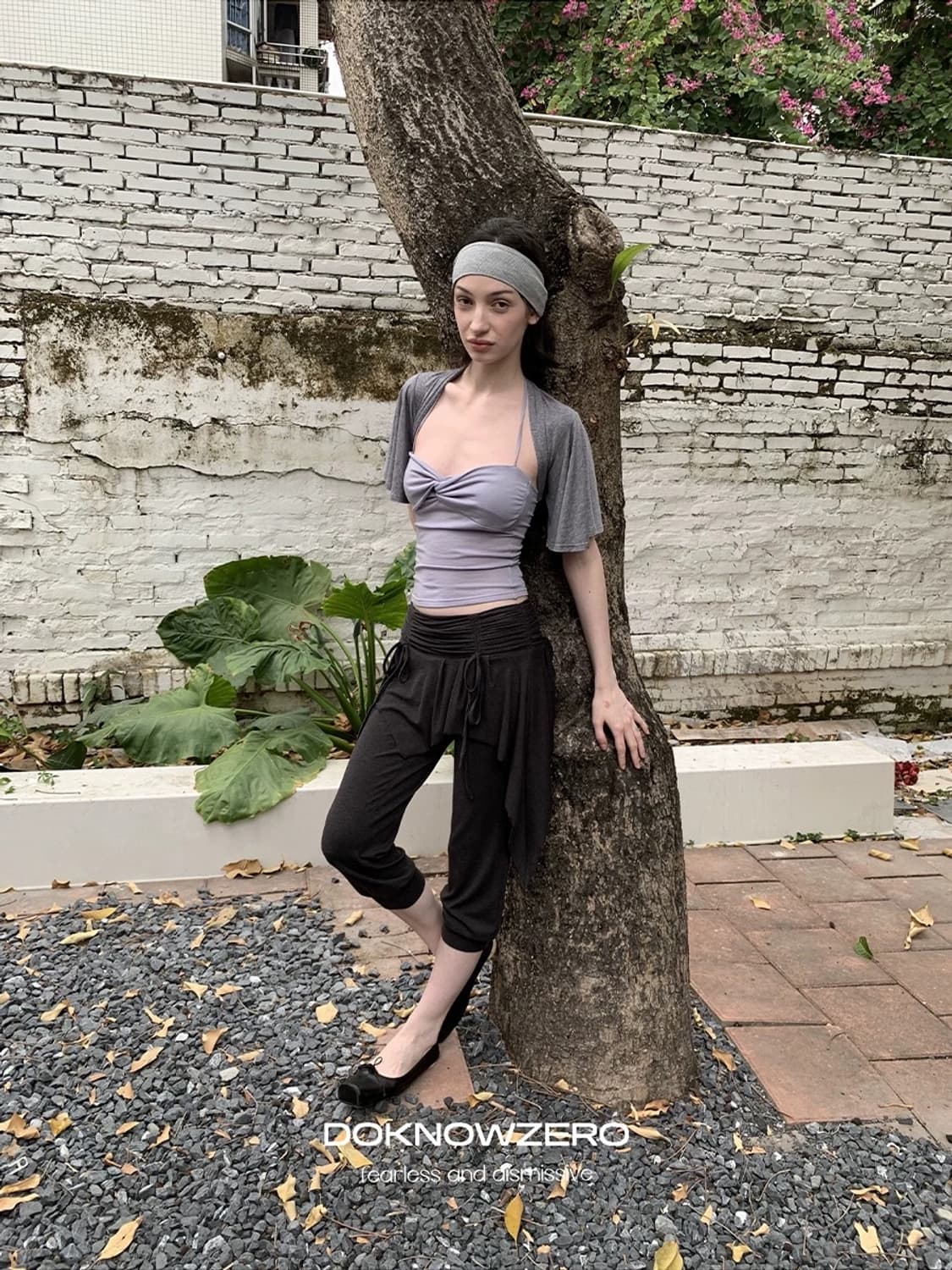 DKZ official 그레이 튜브탑 + 볼레로 가디건  세트 상품이미지2