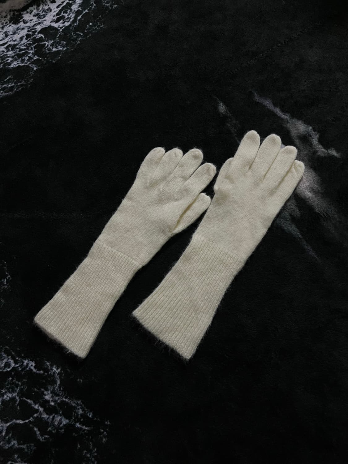 아이보리 니트장갑 상품이미지1