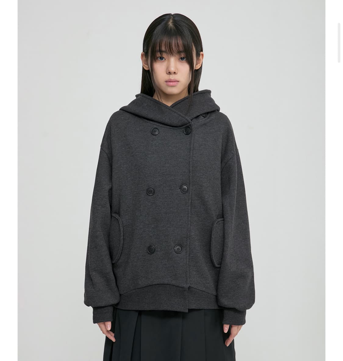 플레어업 더블 후디 차콜 상품이미지1