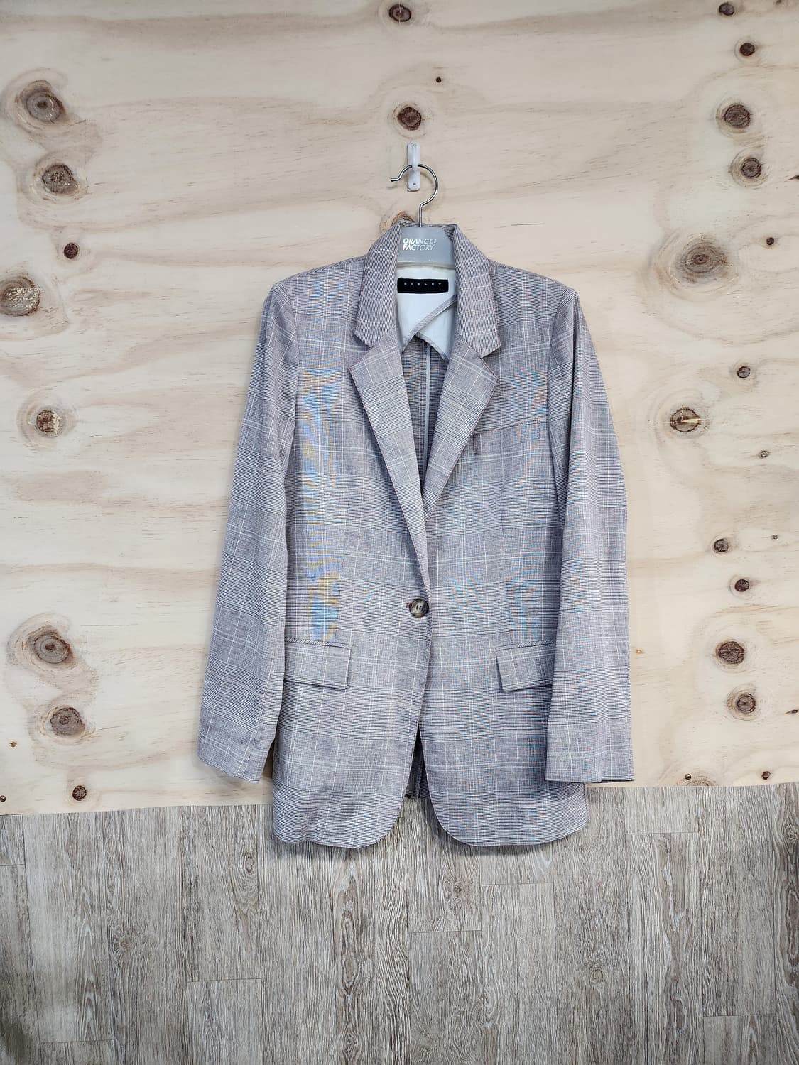 433) 시슬리 체크무늬 마블렌드 자켓 상품이미지1