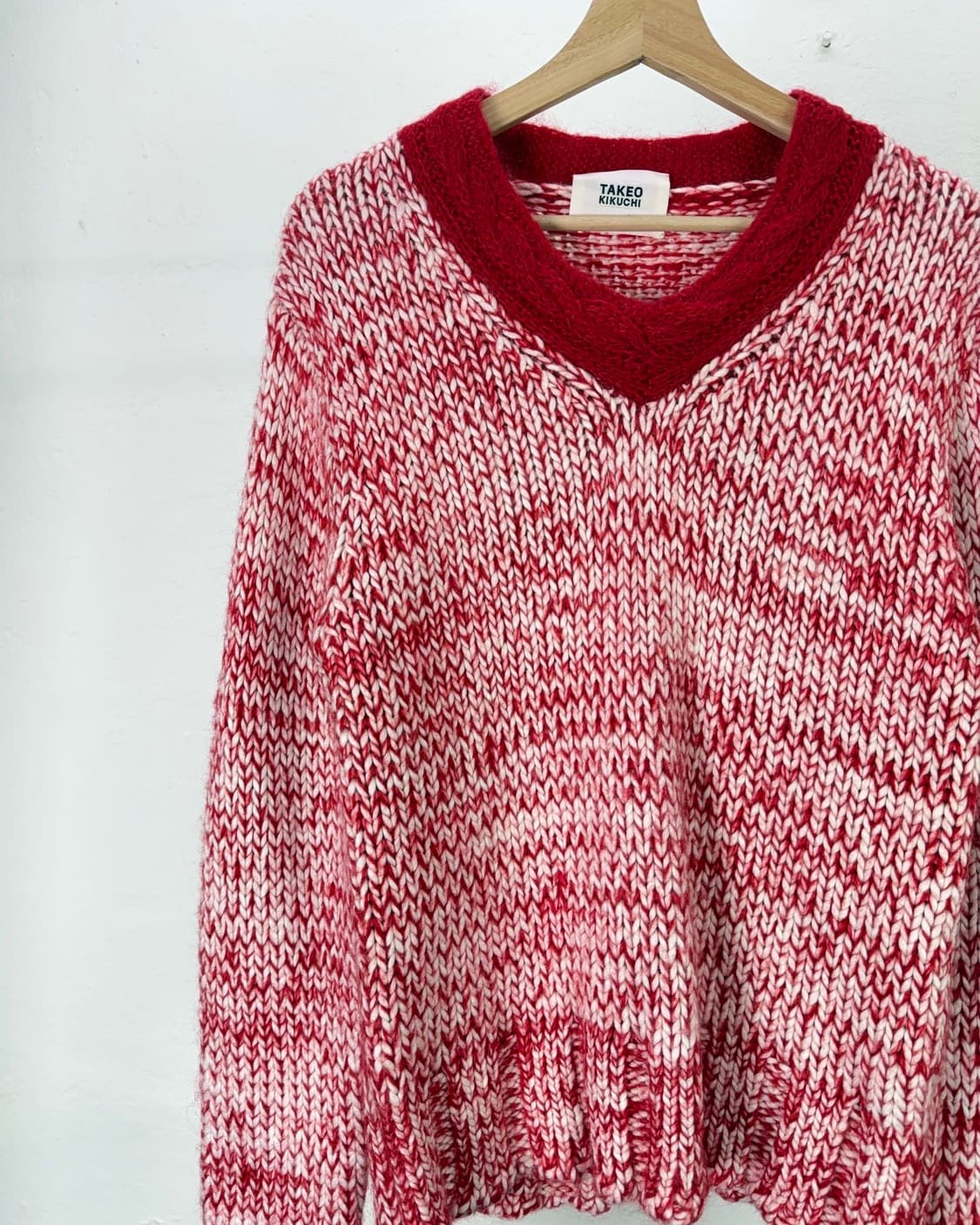 타케오 키쿠치 믹스드 콘트라스 골지 니트 스웨터 상품이미지2