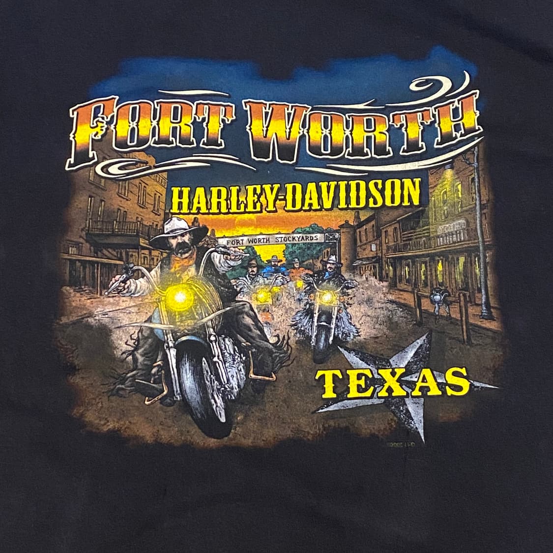 미국 빈티지 할리데이비슨 빅사이즈 스컬 로고 텍사스 반팔티 상품이미지5
