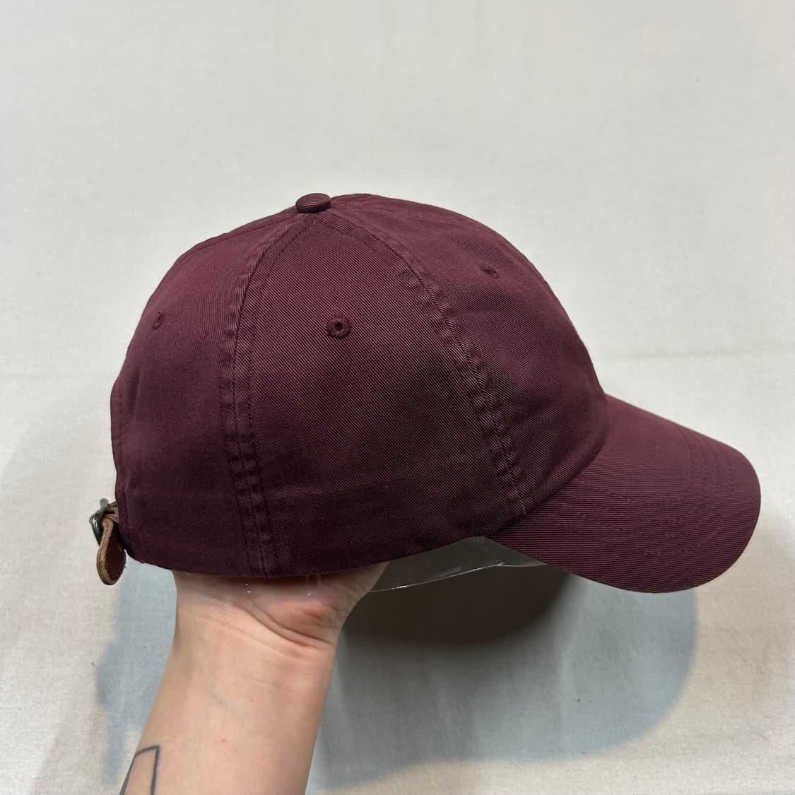 폴로 랄프로렌 버건디 볼캡 모자 가죽스트랩 정품 상품이미지6